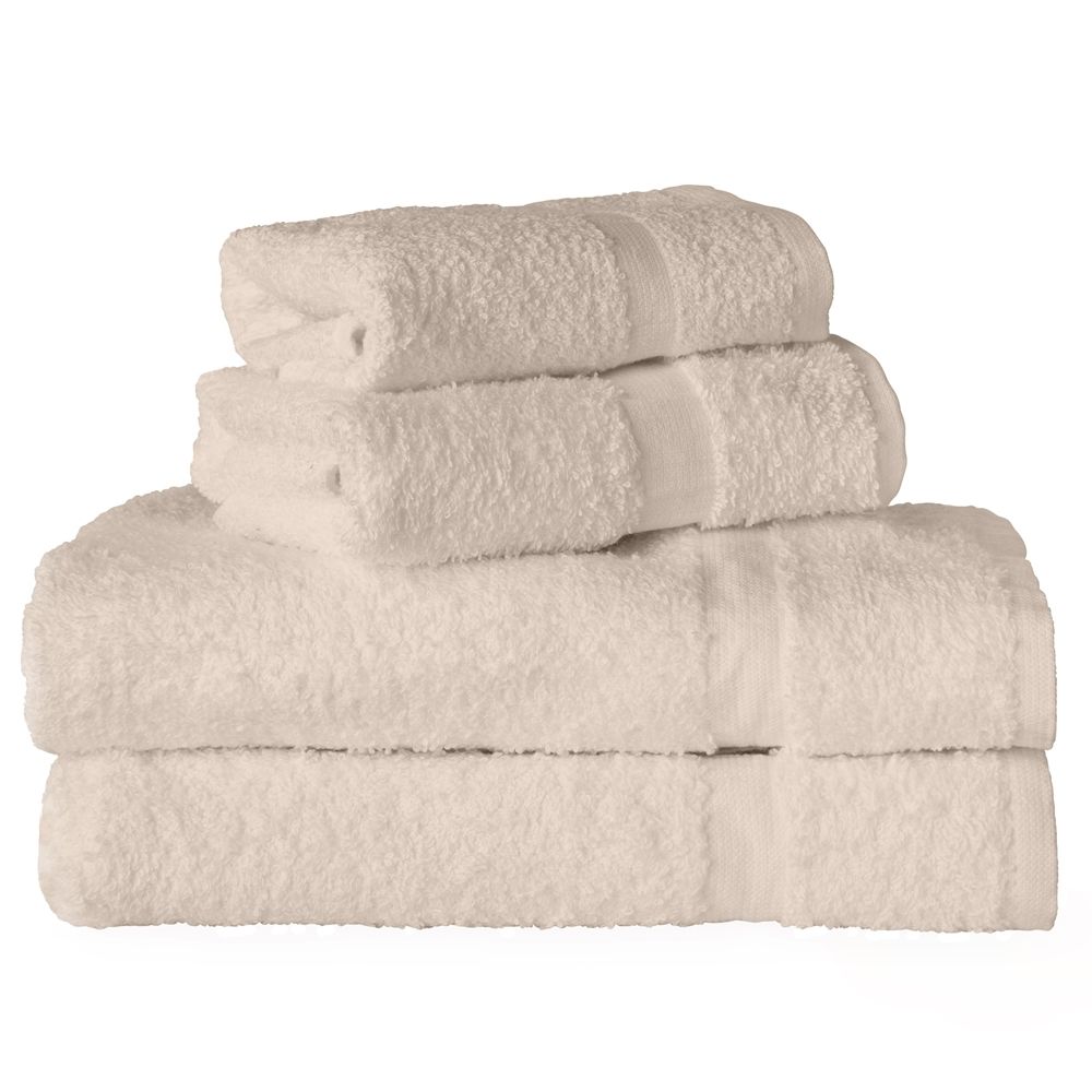 Centex Bath Towel, Blended Cam Border, 24x48, 8.0 lbs/dz, Beige